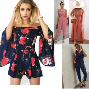 On Sale Women Clubwear Summer Playsuit Party Jumpsuit Romper Casual Trousers - Picture 1 of 7