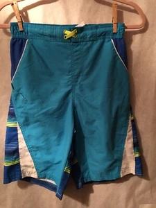 Wonder Nation Boys Swim Trunks Shorts Aqua Lime Royal Blue Size XL (14-16) - Picture 1 of 5