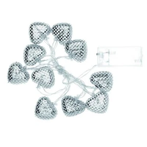 Led-Serie Cuori, 8St 4cm 1,6m Argento - Foto 1 di 1