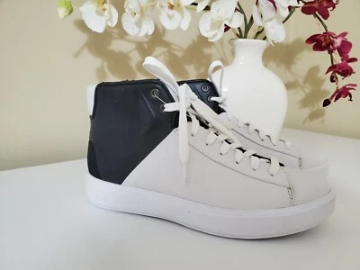 UNDER ARMOUR Capeside Mid Leather Sportstyle HighTop Sneakers White Black Sz.7,5 - Image 1 of 4