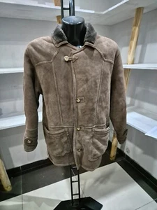 BARBAROSSA Shearling Sheepskin Used Pre-owned Man Size 48 Brown XYR494L - Picture 1 of 8