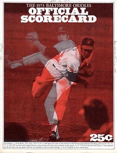 1973 (8/27) Baseball Program Texas Rangers @ Baltimore Orioles, scored ~ Gd - Picture 1 of 10