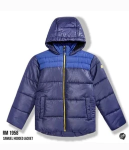 RM Hooded Hawke Blue Water Repel Insulated Jacket Boys 14/16 New W/Tags MSRP $85 - Picture 1 of 7