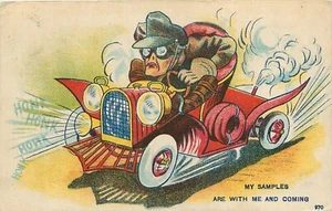 Automobile road hog vinegar Valentine Postcard 24-9273 - Picture 1 of 2
