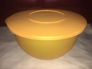 TUPPERWARE Orange Impressions Bowls (1) 32 Cup-New Serve Store Huge Popcorn Bowl - Picture 1 of 12