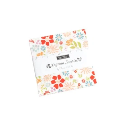 MODA Charm Pack- Laguna Sunrise- Contains 42  pieces measuring 5" squares - Image 1 of 2