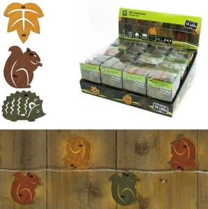 3 pz ghirlanda autunnale legno ghirlanda led foglie riccio 10 LED decorazione autunnale bianco caldo - Foto 1 di 1