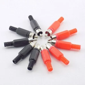 5/10 piezas Soldadura RCA Enchufe Macho Conector Audio Video AV Adaptador Hágalo usted mismo Rojo Negro - Imagen 1 de 11