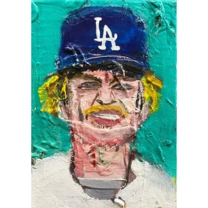 Ron Cey - Acrylic on Canvas 4x6in @elsantosworld Sergio Santos Original - Picture 1 of 1