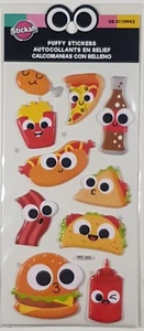 Food 3D Puffy Stickers Silly Big Eyes Hotdob Hamburger Nacon Soda Pop Art Crafts - Bild 1 von 1