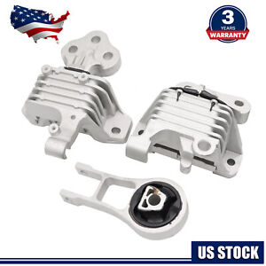 Hydraulic Engine & Auto Trans Mounts 3PCS For Jeep Cherokee; Chrysler 200 2.4L