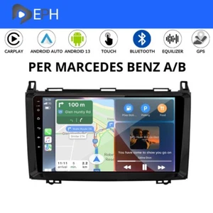 Android 13 CarPlay Autoradio 9” Marcedes Classe A/B W169 W245 W906 W639 Sprinter - Foto 1 di 20