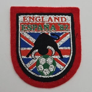 Vintage England Espana 82 Cloth Patch Badge Soccer Football 60mm X 50mm - Picture 1 of 4