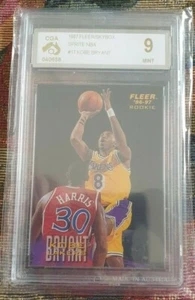Tarjeta de novato Fleer Kobe Bryant 1996-97 ~ clasificación CGA 9 como nueva - Los Angeles Lakers - Imagen 1 de 1