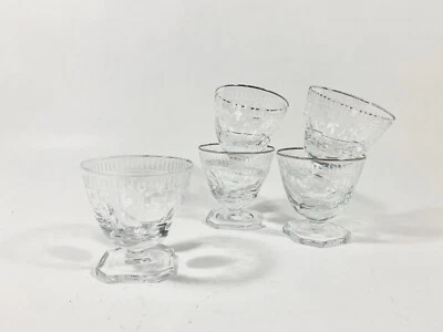 5x Samuelssons Glas Kosta Crystal Cherry Wine Glasses Swedish Glassware - Image 1 of 4