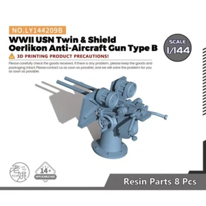 1/144 Modelo Actualización Parte Segunda Guerra Mundial USN Doble y Escudo Oerlikon Pistola Antiaérea Tipo B - Imagen 1 de 3