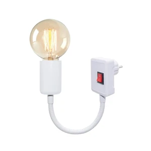 Portalampada E27 Con Interruttore, Lampada a Braccio, Lampada Presa Muro Con 20C - Foto 1 di 12