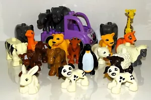 Duplo Animals, Genuine Lego Figures Set of 21 Giraffe, elephant, rabbit, dog ... - Picture 1 of 12