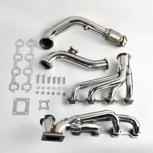 For 1990-1993 Ford Mustang 5.0L Exhaust Manifold Header Polished Silver US STOCK - Foto 1 di 14