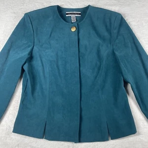 NWT Amanda Smith II Dress Suit Womens 10 Blue Brushed Finish Blazer Skirt Career - Picture 1 of 23