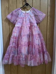 very cute girls next dress age 7 years pink tutu style sparkly princess party - Picture 1 of 12