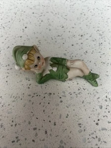 ELF VINTAGE CERAMIC FIGURINE  TABLETOP OR SHELF MYSTICAL CREATURE HANDPAINT - Picture 1 of 12