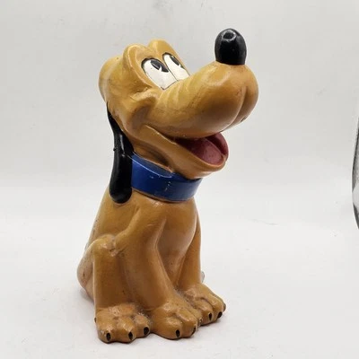  Walt Disney Productions Pluto Dog Coin Bank Japan Vintage Ceramic Chipped - Image 1 of 4