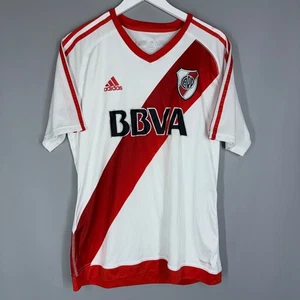 RIVER PLATE 2016 2017 HOME FOOTBALL SHIRT SOCCER JERSEY ADIDAS SIZE L - Picture 1 of 6