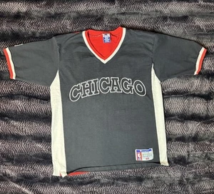 Champion Herren rot schwarz NBA Chicago Bulls Basketball Schießen Trikot Größe Medium - Bild 1 von 10