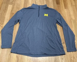 University Of Michigan Herren XL Kolosseum grau 1/4 Reißverschluss gebraucht, in einwandfreiem Zustand - Bild 1 von 8