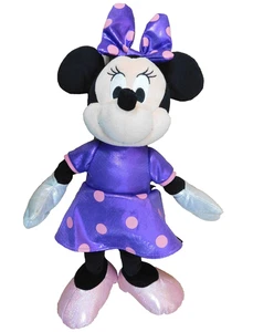 MINNIE MOUSE Disney Vestido Púrpura 15" TY Brillo Gorro Bebé Muñeca de Peluche 2013 Juguete - Imagen 1 de 10