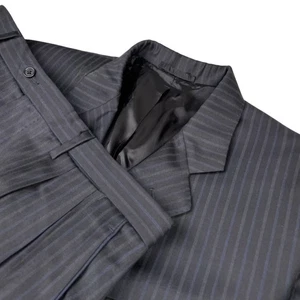 Dormeuil Men's 100% Wool 3-Button Suit Navy Blue Stripe • 44S | 36x30 - Picture 1 of 20