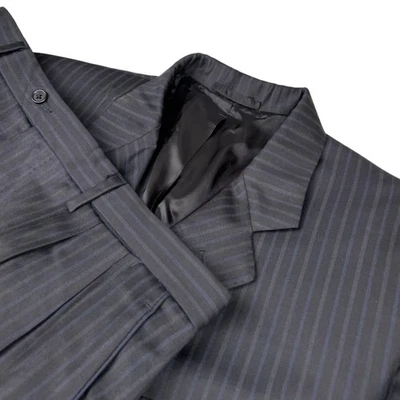 Dormeuil Men's 100% Wool 3-Button Suit Navy Blue Stripe • 44S | 36x30 - Image 1 of 4