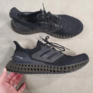 Adidas Ultra 4DFWD Shoes Mens 11.5 Black Carbon Running Sneakers Low Top GX6632 - Picture 1 of 11