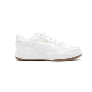 PUMA Caven 2.0 Lace Up Boys White Sneakers Casual Shoes 39383812 - Picture 1 of 6