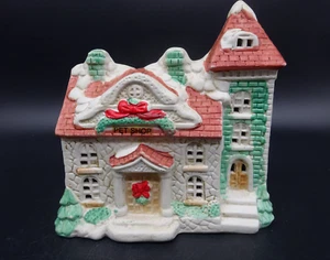 Casa vintage 1994 vacaciones Navidad pintada a mano cerámica porcelana PET STORE - Imagen 1 de 8