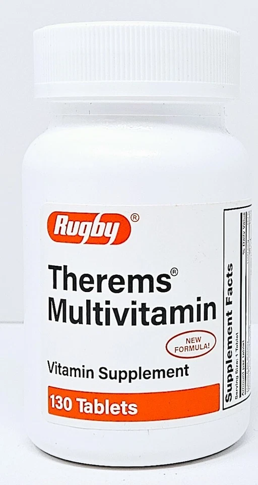 Rugby Therems Multivitamin - 130 Tablets | Theragran (Exp 2-2026) - 3 Pack