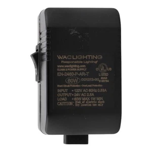 NEW WAC Lighting EN-2460-P-AR-T 60W 120V/24V Plug-in Transformer - Picture 1 of 8