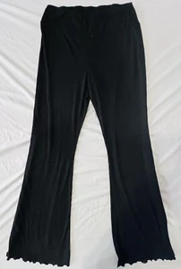No Boundaries Women’s Ribbed Flare Pajama Pants Black Lounge Bottom Large 11-13 - Picture 1 of 5