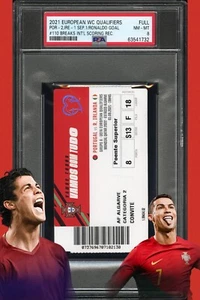 Cristiano Ronaldo Breaks Goal Scoring Record Ticket PSA 8 - None Graded Higher - Picture 1 of 4
