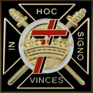 Knights Templar 3-D Lapel Pin - 1" Pin - Picture 1 of 1
