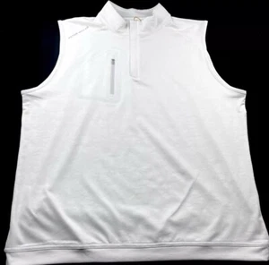Peter Millar L Crown Sport Forge Camouflage Performance Quarter Zip Vest White - Picture 1 of 7