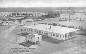 Postal VA: Hostess House, Camp Lee, Petersburg, Virginia, B&W, años 1910 - Imagen 1 de 2