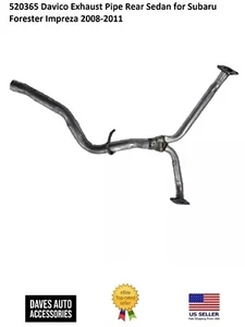 Davico Exhaust Pipe Rear #520365 Fits 2008-11 Subaru Forester Impreza - Picture 1 of 3