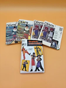 Costume Sewing Patterns Lot Unchecked Kids Ninja Wizard of Oz Raggedy Ann Andy - Picture 1 of 5