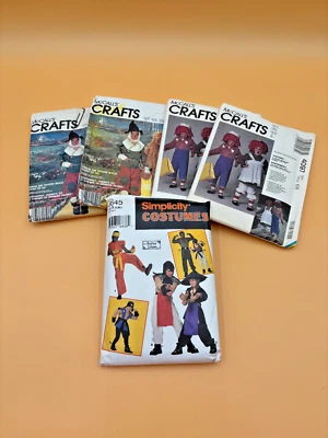 Costume Sewing Patterns Lot Unchecked Kids Ninja Wizard of Oz Raggedy Ann Andy - Image 1 of 4