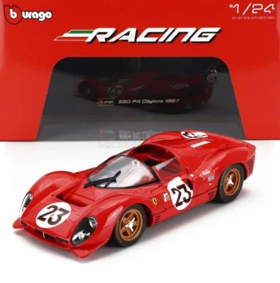 MODELLINO AUTO STATICO BURAGO FERRARI 330 P3 WINNER DAYTONA 1967 BANDINI 1/24 - Immagine 1 di 4