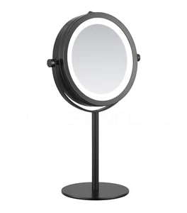 DEUSENFELD SL7BB - Batterie LED Stand Kosmetikspiegel, 7-fach + Normal, schwarz - Bild 1 von 5