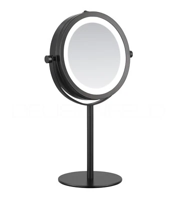 DEUSENFELD SL10BB - Batterie LED Stand Kosmetikspiegel 10-fach, schwarz - Bild 1 von 4