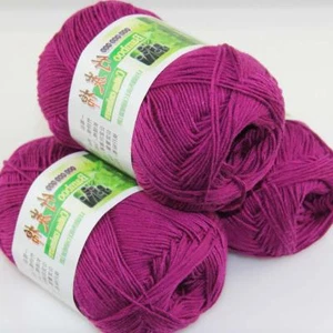 Sale Lot 3 Skeinsx50gr Soft Bamboo Cotton Baby Hand Knit Shawls Crochet Yarn 03 - Picture 1 of 4